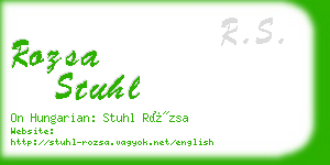 rozsa stuhl business card